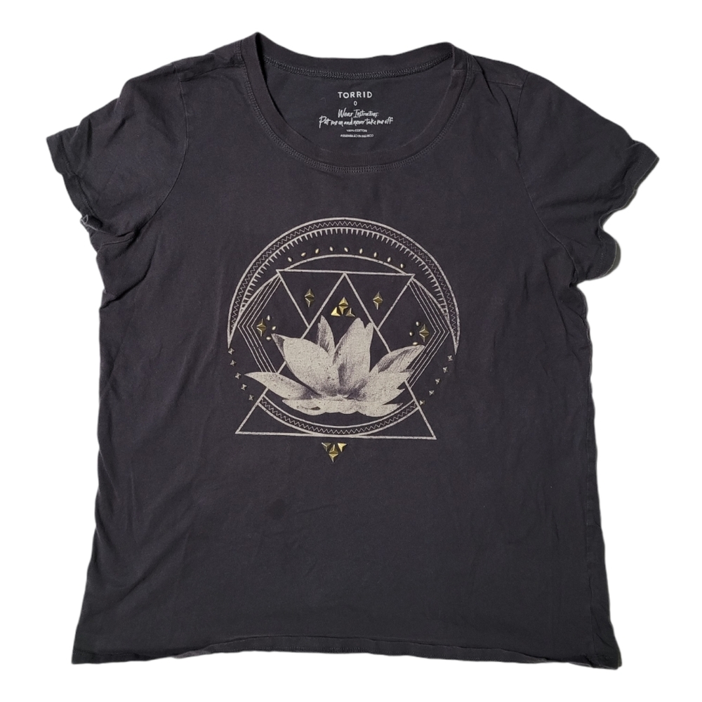 Torrid Gray Lotus T-Shirt 0|12